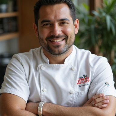 Retrato del Chef Carlos Rivera